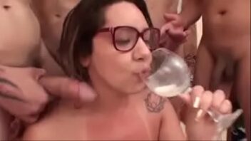 Suzy Slut fucking in the cup with a bunch of men and her friend Izabel Payva